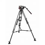 Manfrotto 509 fluid video head & 545B alu twin leg tripod 509HD, 545BK