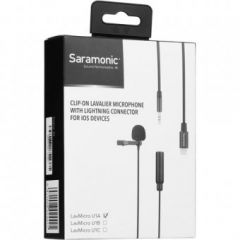 Saramonic LavMicro U1A Omnidirectional Lavalier Microphone With Lightning Connector For IOS Devices (6.5′ Cable)