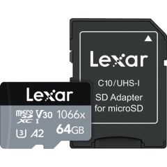 LEXAR Professional SILVER 系列 64GB 1066x microSDXC™ UHS-I 記憶卡